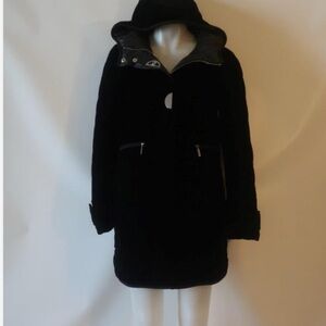 Pinko Black Hooded Puffer Coat